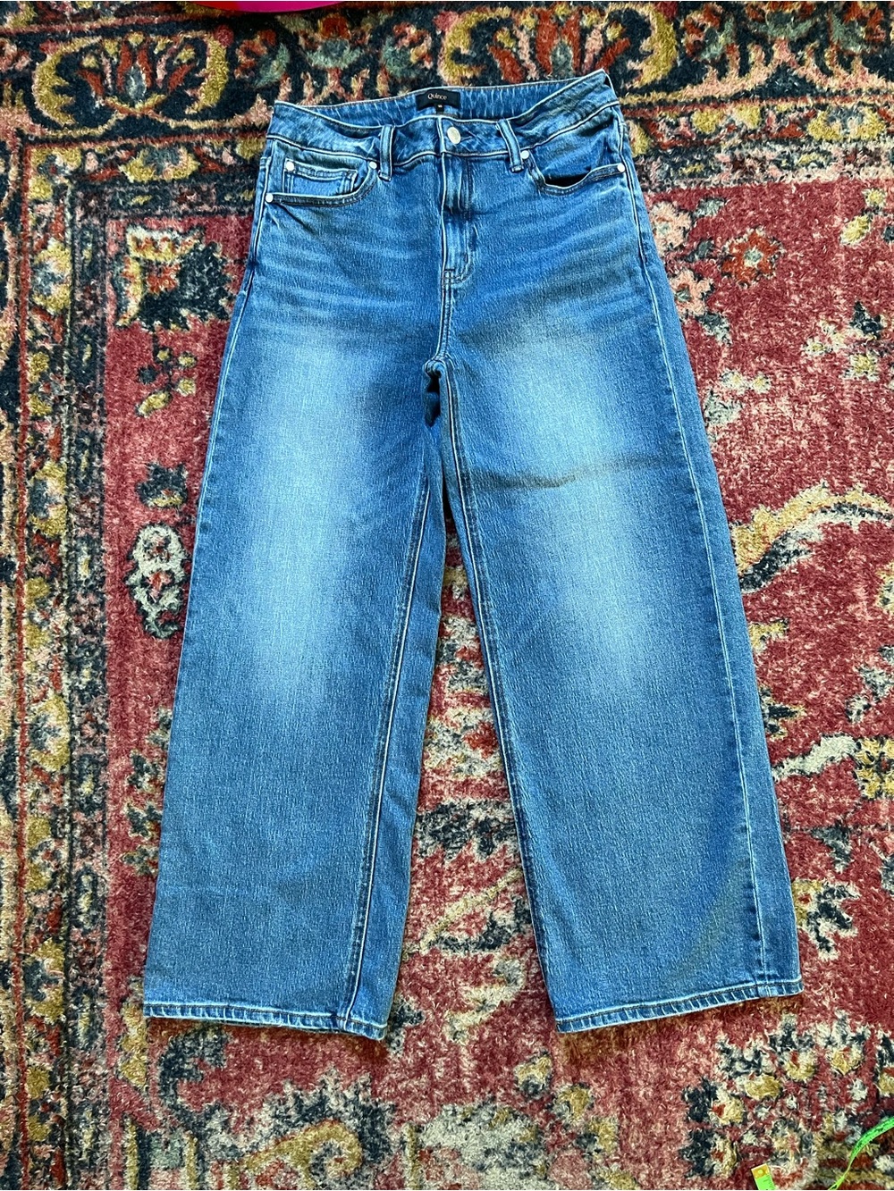 Quince Women’s Bella Stretch Relaxed Straight Jeans Atlantic Blue size 30